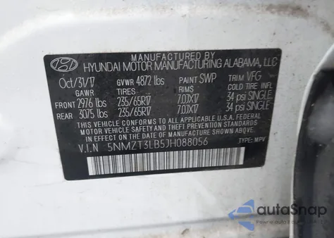 2018 Hyundai Santa Fe Sport 2.4L z USA, uszkodzony, nr VIN 5NMZT3LB5JH088056